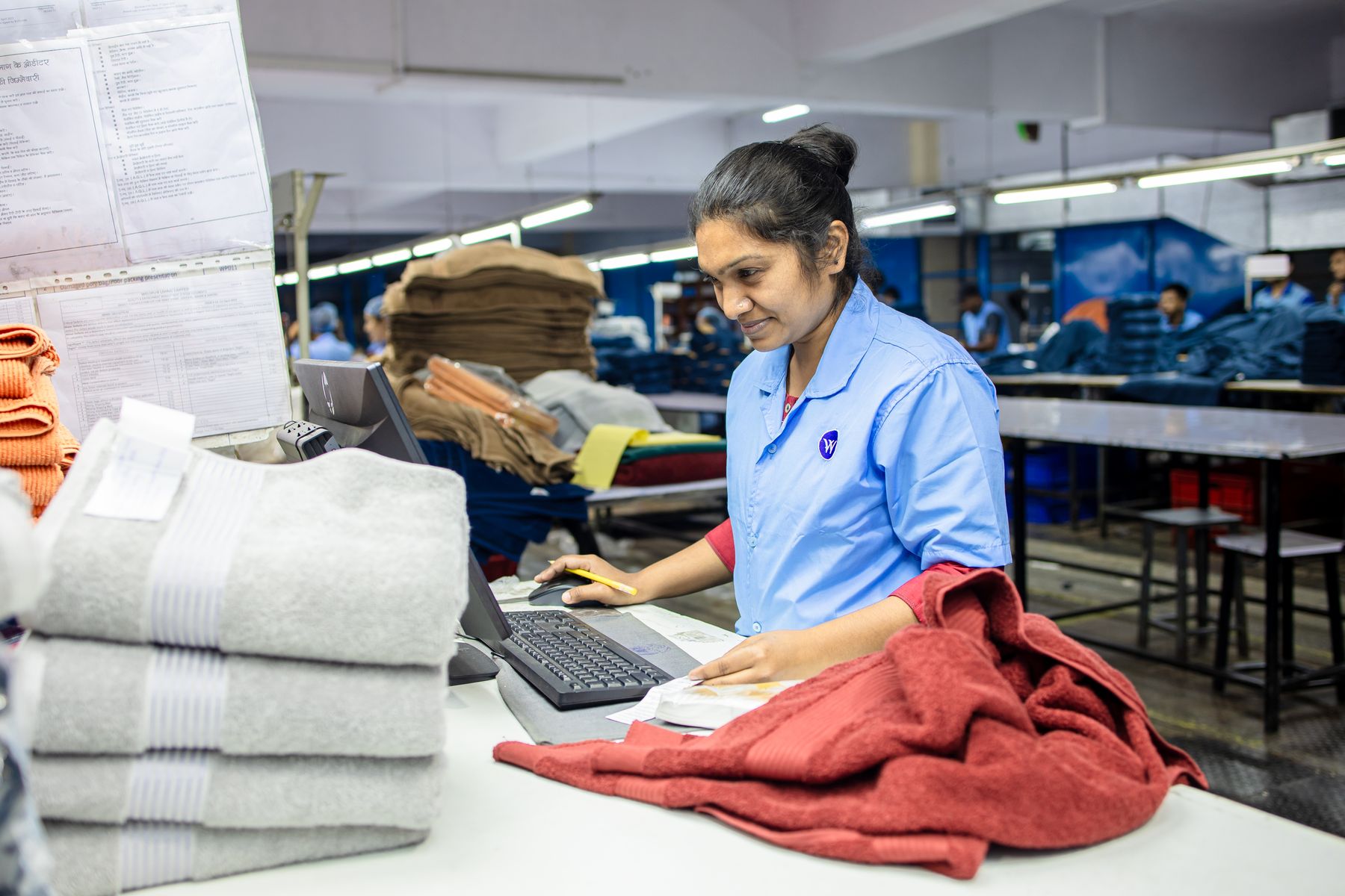 Reviewing textile inspection information and documentation